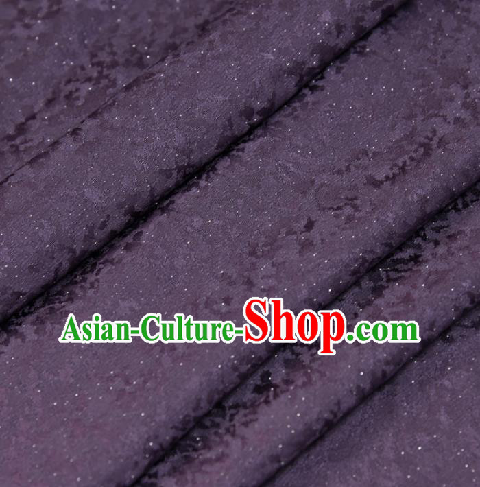 Asian Japan Classical Pattern Kimono Brocade Tapestry Traditional Qipao Dress Purple Silk Fabric
