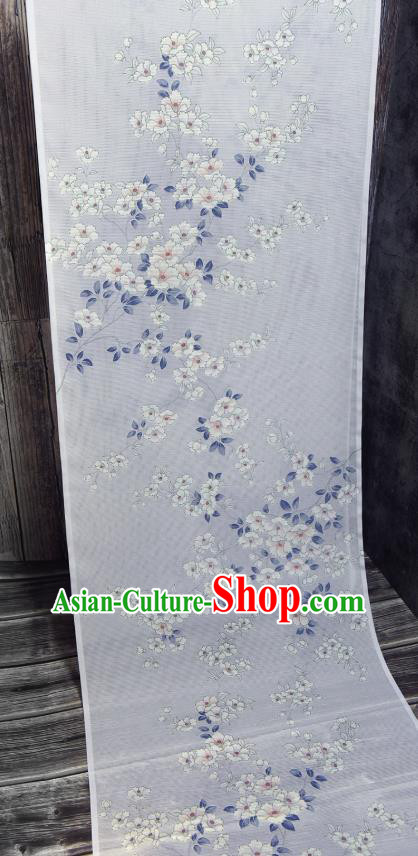 Asian Japan Classical Brocade Tapestry Traditional Qipao Dress Flowers Pattern Lilac Silk Fabric