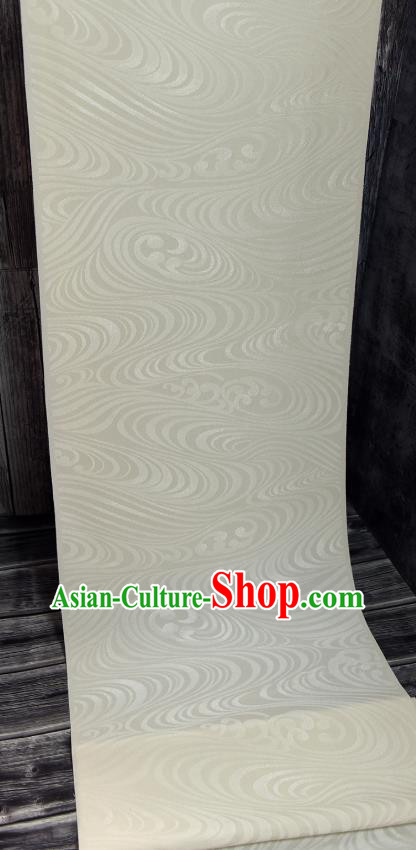 Asian Japan Kimono Beige Brocade Tapestry Traditional Hanfu Dress Classical Pattern Silk Fabric