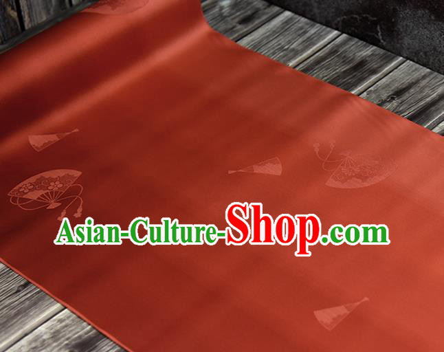Traditional Japanese Kimono Nishijin Pure Silk Fabric Asian Japan Jacinth Brocade Material