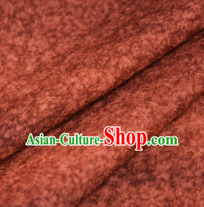 Traditional Japanese Haori Pure Silk Fabric Asian Japan Kimono Brownish Red Brocade Material