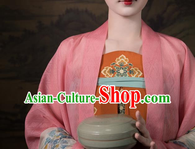 China Traditional Tang Dynasty Imperial Consort Historical Clothing Ancient Court Woman Hanfu Dress Costumes Full Set
