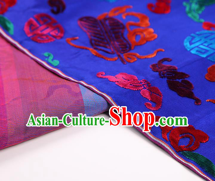 China Traditional Lucky Pattern Purple Brocade Cloth Classical Qipao Dress Jacquard Silk Fabric