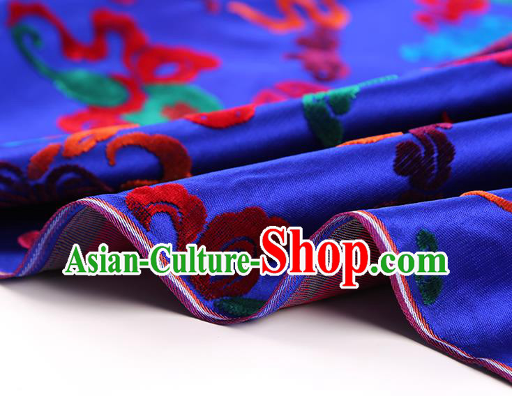 China Traditional Lucky Pattern Purple Brocade Cloth Classical Qipao Dress Jacquard Silk Fabric