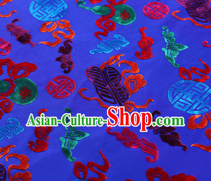 China Traditional Lucky Pattern Purple Brocade Cloth Classical Qipao Dress Jacquard Silk Fabric