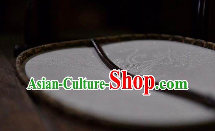 China Traditional Beige Silk Fan Ancient Ming Dynasty Court Fan Handmade Princess Palace Fan