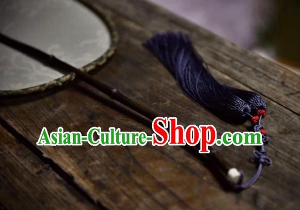China Traditional Beige Silk Fan Ancient Ming Dynasty Court Fan Handmade Princess Palace Fan