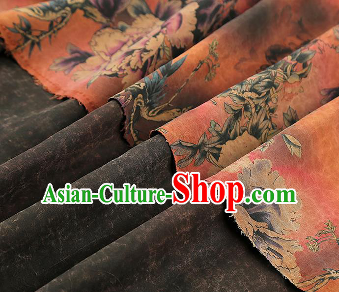 China Classical Qipao Dress Tapestry Traditional Peony Pattern Silk Fabric Brocade