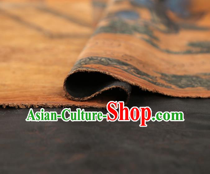 Traditional Chinese Brown Silk Fabric Asian China Classical Goddess Pattern Gambiered Guangdong Gauze Material