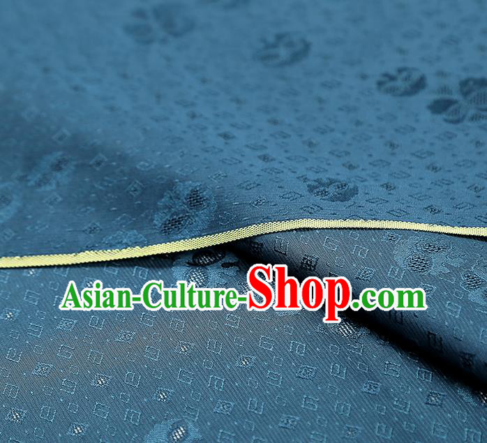 China Traditional Tang Suit Navy Brocade Drapery Classical Cheongsam Silk Fabric