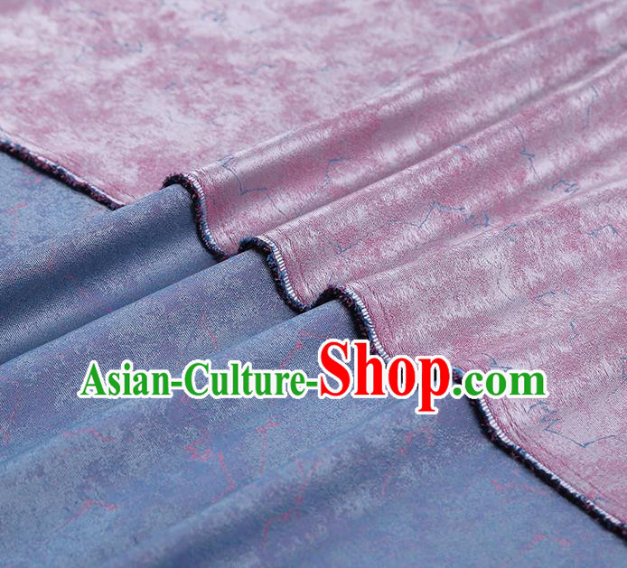 China Classical Cheongsam Lilac Silk Fabric Traditional Qipao Dress Song Brocade Drapery