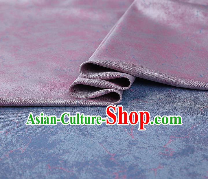 China Classical Cheongsam Lilac Silk Fabric Traditional Qipao Dress Song Brocade Drapery