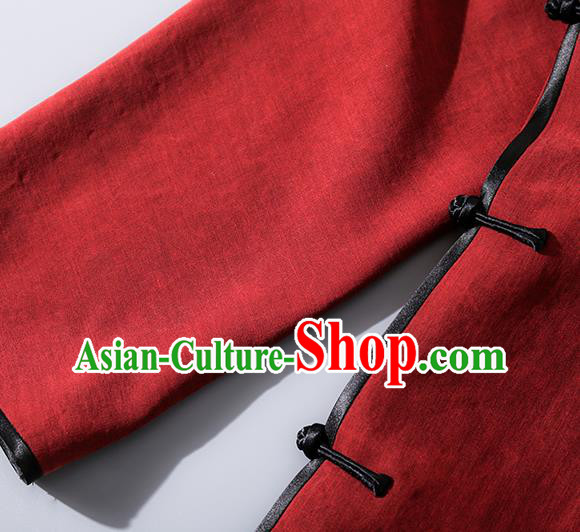 Asian Chinese Classical Silk Cheongsam Clothing Traditional Dark Red Long Qipao Dress