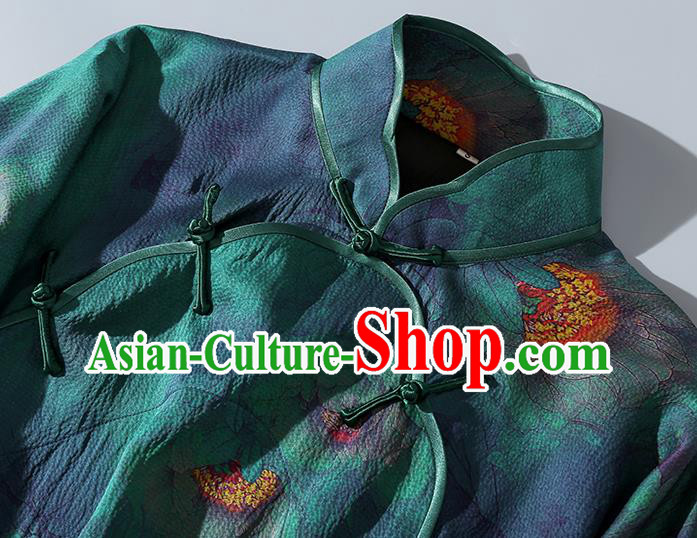 Asian Chinese Traditional Short Sleeve Silk Qipao Dress Classical Young Lady Cheongsam Clothing