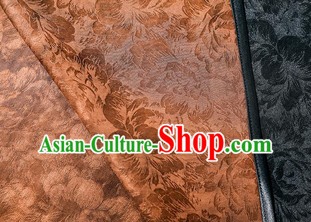Asian Chinese Traditional Jacquard Black Silk Qipao Dress Classical Stand Collar Cheongsam Clothing