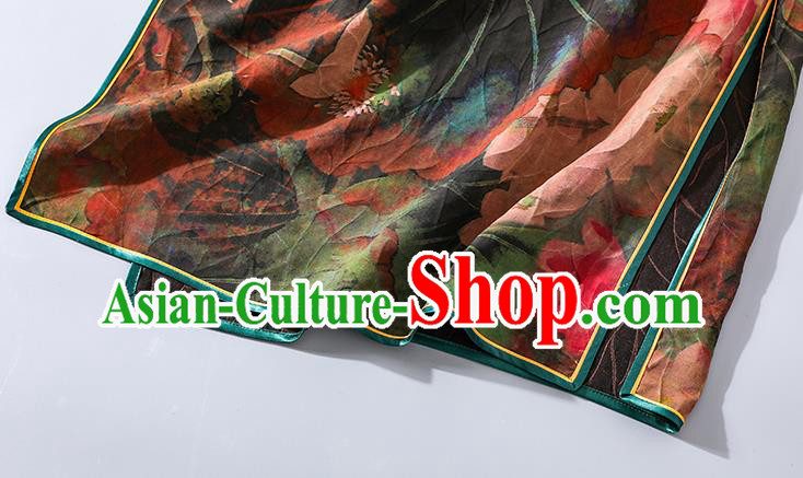 Asian Chinese National Shanghai Beauty Clothing Traditional Qipao Dress Classical Silk Cheongsam