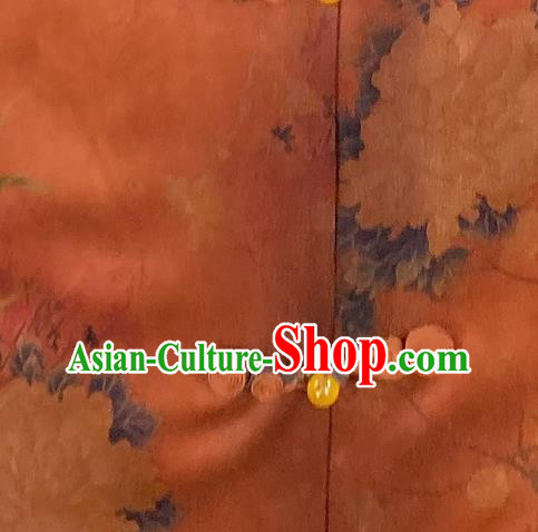 Chinese Traditional National Costume Women Brown Silk Long Vest Tang Suit Waistcoat