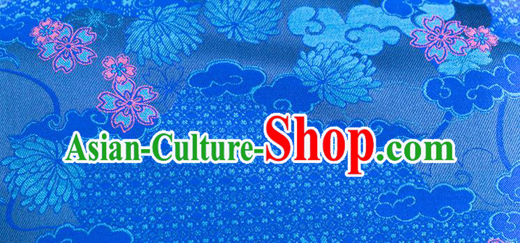 Asian Chinese Traditional Wedding Mother Song Brocade Qipao Dress Classical Royalblue Silk Cheongsam Costume