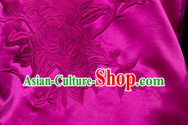 Chinese Traditional Embroidered Rosy Silk Vest Costume National Women Tang Suit Waistcoat