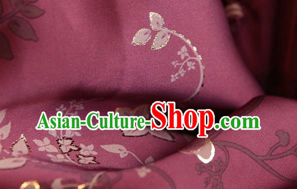 China Tang Suit Wide Sleeve Shirt Traditional Costume National Woman Wine Red Brocade Blouse