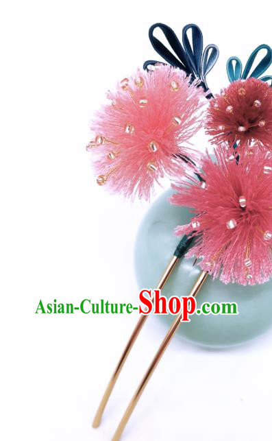 Chinese Traditional Song Dynasty Hanfu Hair Accessories Handmade Ancient Princess Albizia Flower Hairpin