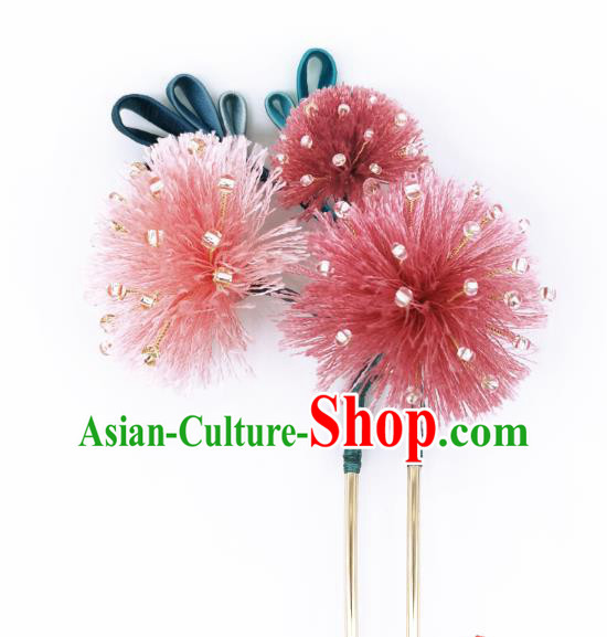 Chinese Traditional Song Dynasty Hanfu Hair Accessories Handmade Ancient Princess Albizia Flower Hairpin