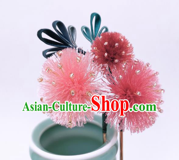 Chinese Traditional Song Dynasty Hanfu Hair Accessories Handmade Ancient Princess Albizia Flower Hairpin