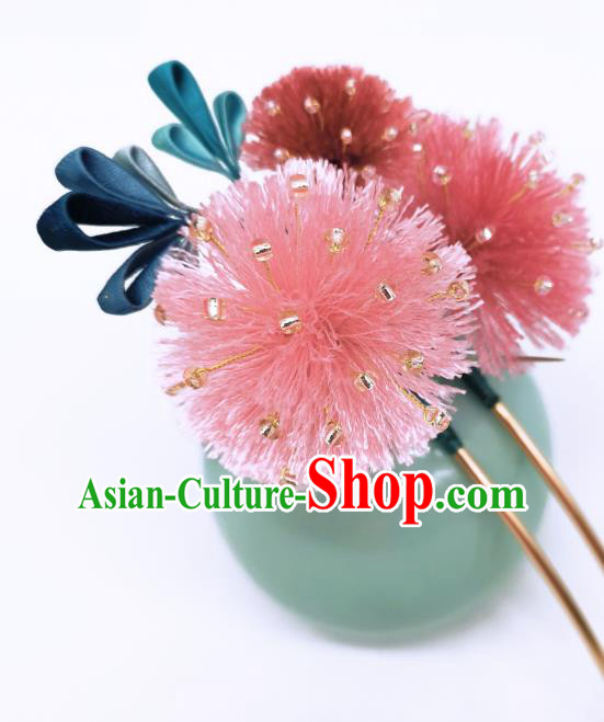 Chinese Traditional Song Dynasty Hanfu Hair Accessories Handmade Ancient Princess Albizia Flower Hairpin