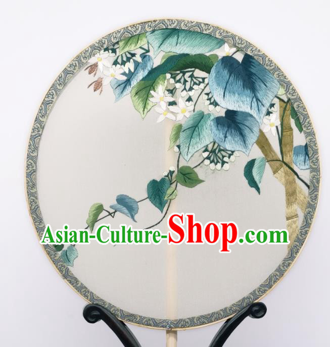 China Traditional Song Dynasty Palace Fan Classical Dance Silk Fan Embroidered Circular Fan