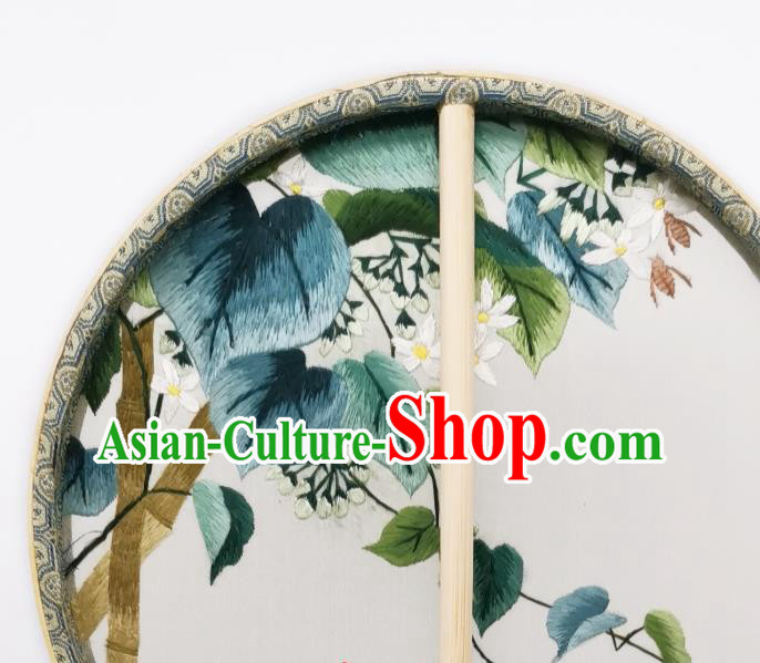 China Traditional Song Dynasty Palace Fan Classical Dance Silk Fan Embroidered Circular Fan