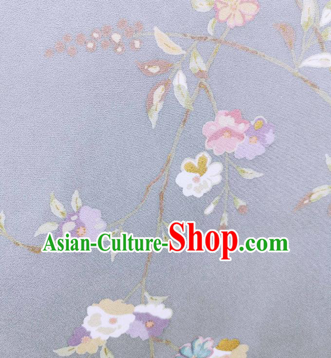 Asian Japan Classical Primrose Pattern Brocade Traditional Silk Fabric Japanese Kimono Cloth Drapery