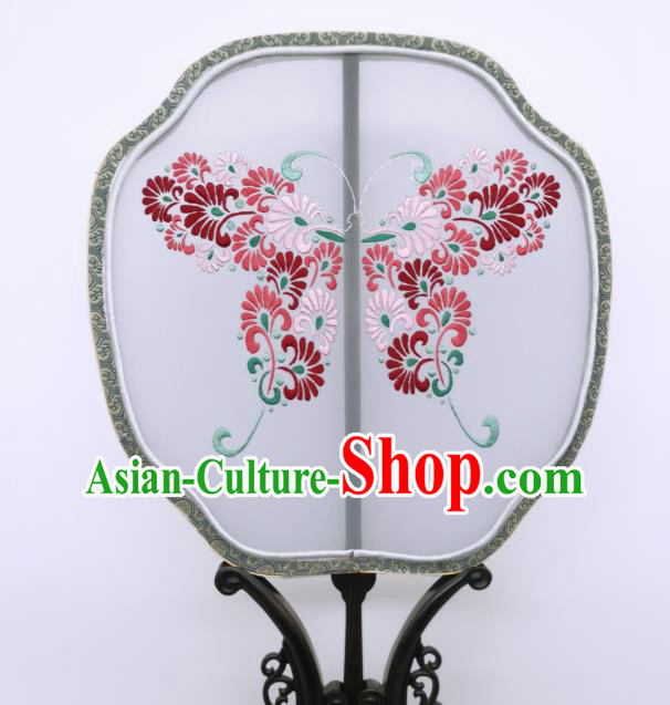 China Suzhou Embroidery Palace Fan Handmade Silk Fan Traditional Cheongsam Dance Fans