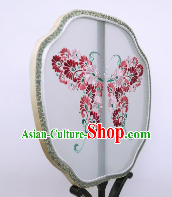 China Suzhou Embroidery Palace Fan Handmade Silk Fan Traditional Cheongsam Dance Fans