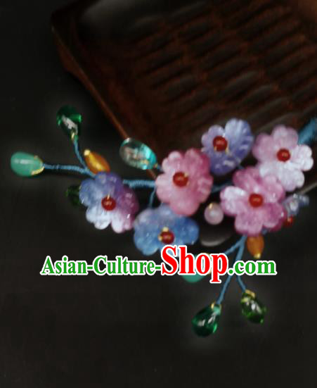 Chinese Traditional Ming Dynasty Hanfu Hairpin Handmade Ancient Princess Plum Blossom Hair Stick