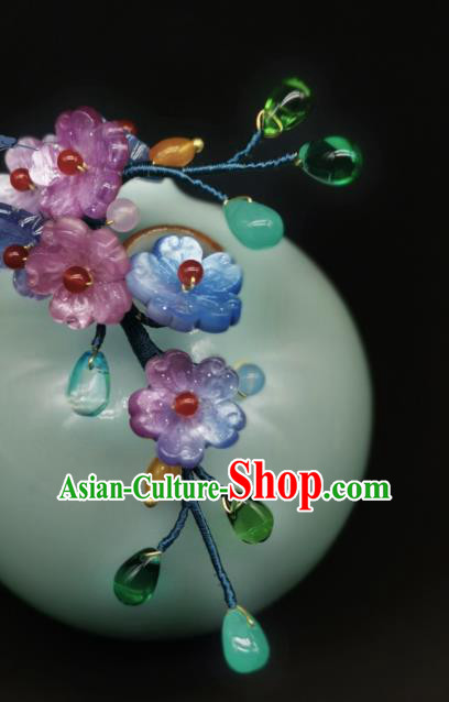 Chinese Traditional Ming Dynasty Hanfu Hairpin Handmade Ancient Princess Plum Blossom Hair Stick