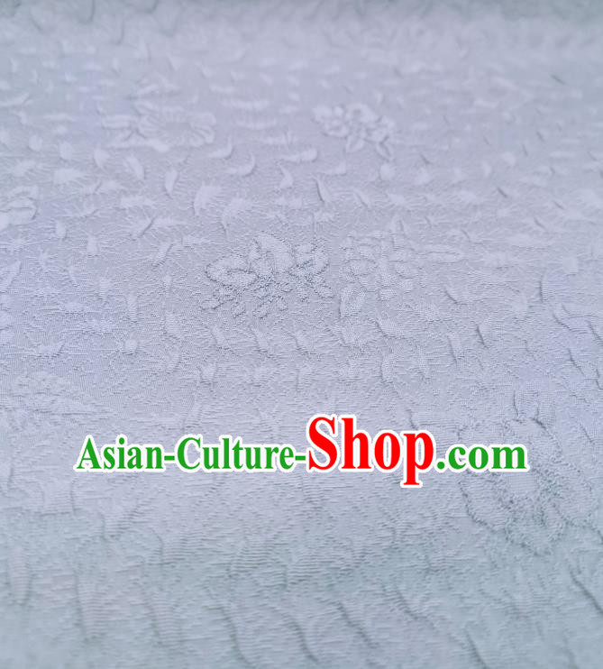 Asian Japanese Jacquard Lilac Silk Fabric Japan Traditional Iromuji Kimono Brocade Material