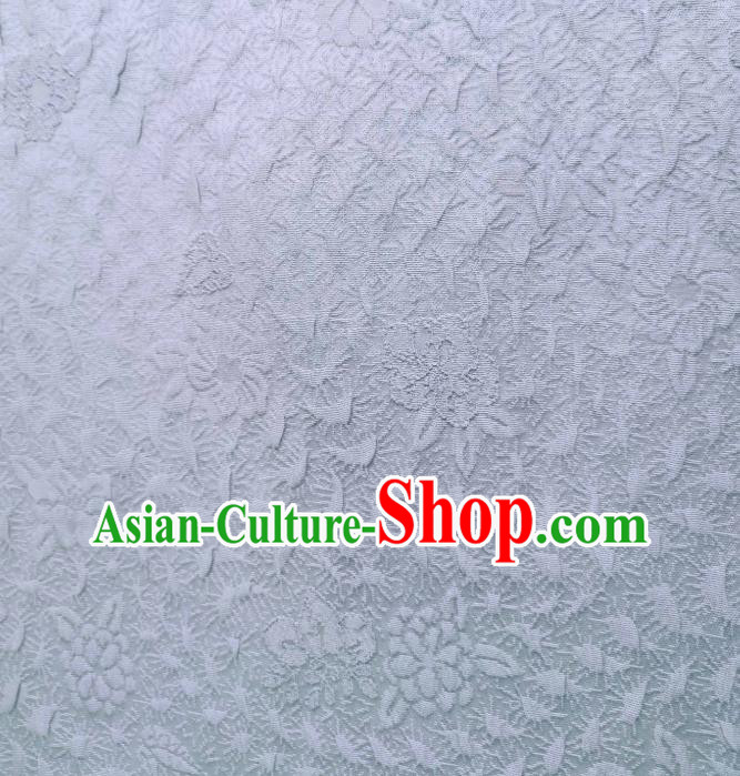 Asian Japanese Jacquard Lilac Silk Fabric Japan Traditional Iromuji Kimono Brocade Material