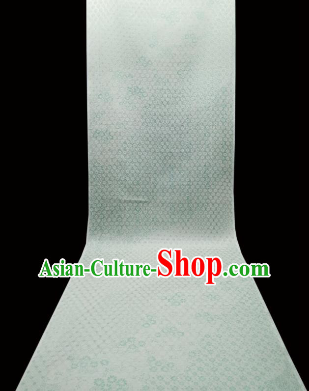 Asian Traditional Japanese Iromuji Yukata Brocade Tapestry Japan Classical Kimono Jacquard Light Green Silk Fabric