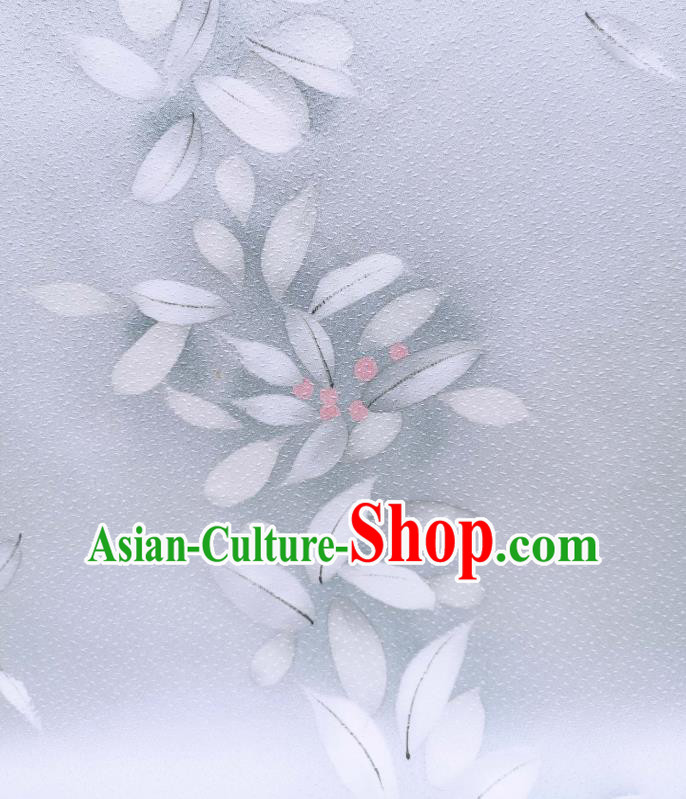 Asian Traditional Japanese Yukata Brocade Tapestry Japan Classical Kimono Light Blue Silk Fabric
