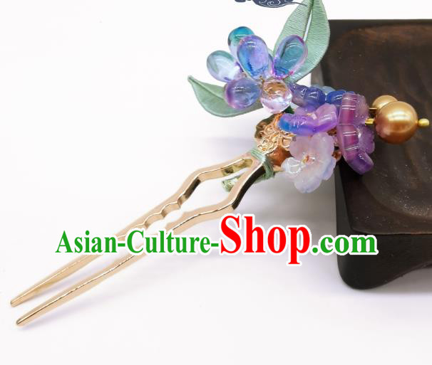 Chinese Handmade Ancient Princess Sakura Hairpin Traditional Flowers Hair Stick Hanfu Hair Accessories