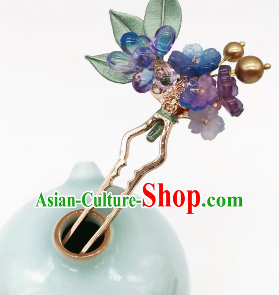 Chinese Handmade Ancient Princess Sakura Hairpin Traditional Flowers Hair Stick Hanfu Hair Accessories