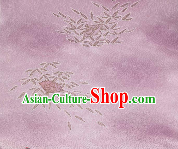 Asian Japan Brocade Tapestry Classical Kimono Silk Fabric Traditional Japanese Yukata Lilac Damask