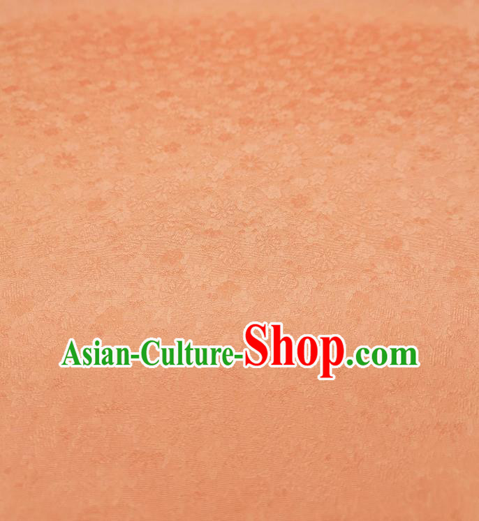 Asian Japan Brocade Classical Iromuji Kimono Orange Silk Fabric Traditional Japanese Damask Tapestry