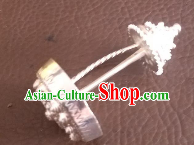 China Guizhou Miao Nationality Folk Dance Silver Hairpin Traditional Ethnic Woman Hair Accessories