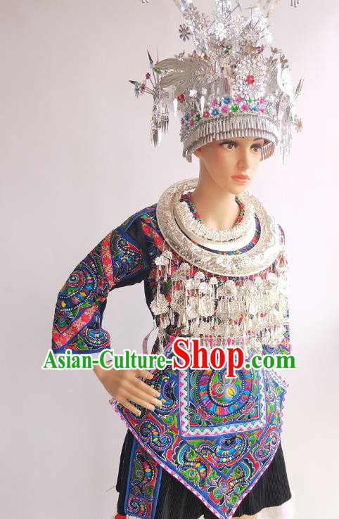Chinese Guizhou Ethnic Folk Dance Costumes Traditional Miao National Woman Hundred Birds Clothing