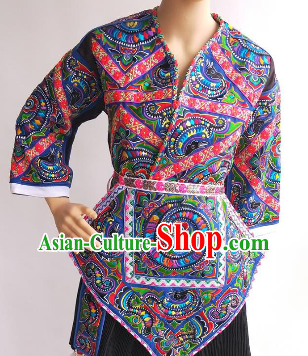 Chinese Guizhou Ethnic Folk Dance Costumes Traditional Miao National Woman Hundred Birds Clothing