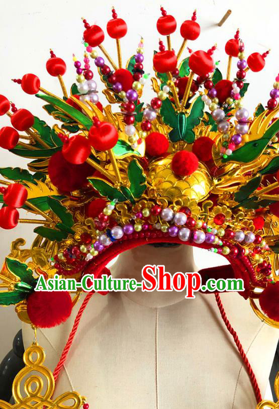 China Traditional Beijing Opera Headdress Handmade Phoenix Coronet Peking Opera Hat