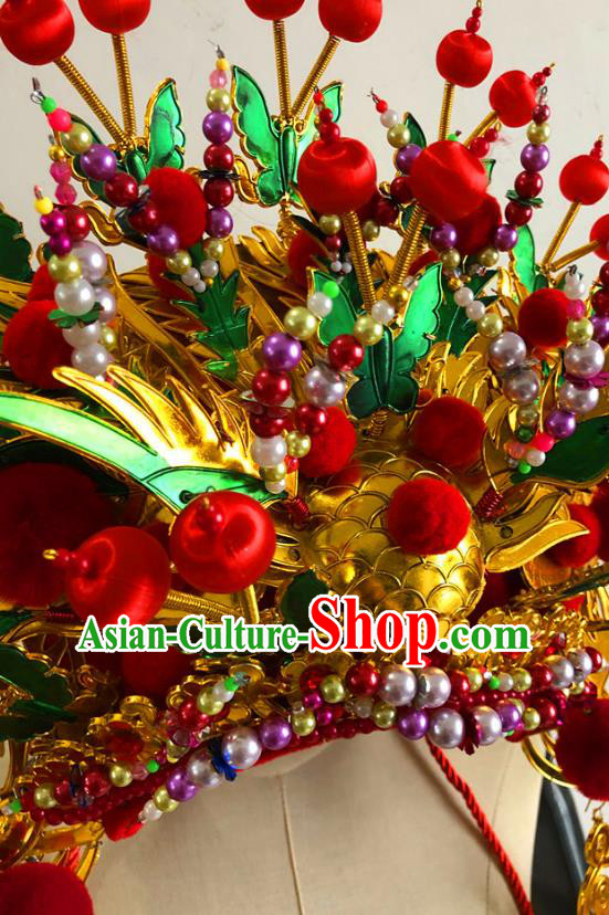 China Traditional Beijing Opera Headdress Handmade Phoenix Coronet Peking Opera Hat