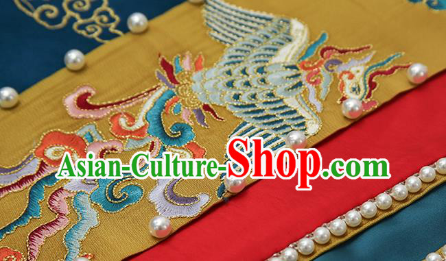 China Ancient Imperial Empress Embroidered Costumes Traditional Song Dynasty Wedding Replica Clothing Full Set