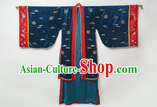 China Ancient Imperial Empress Embroidered Costumes Traditional Song Dynasty Wedding Replica Clothing Full Set